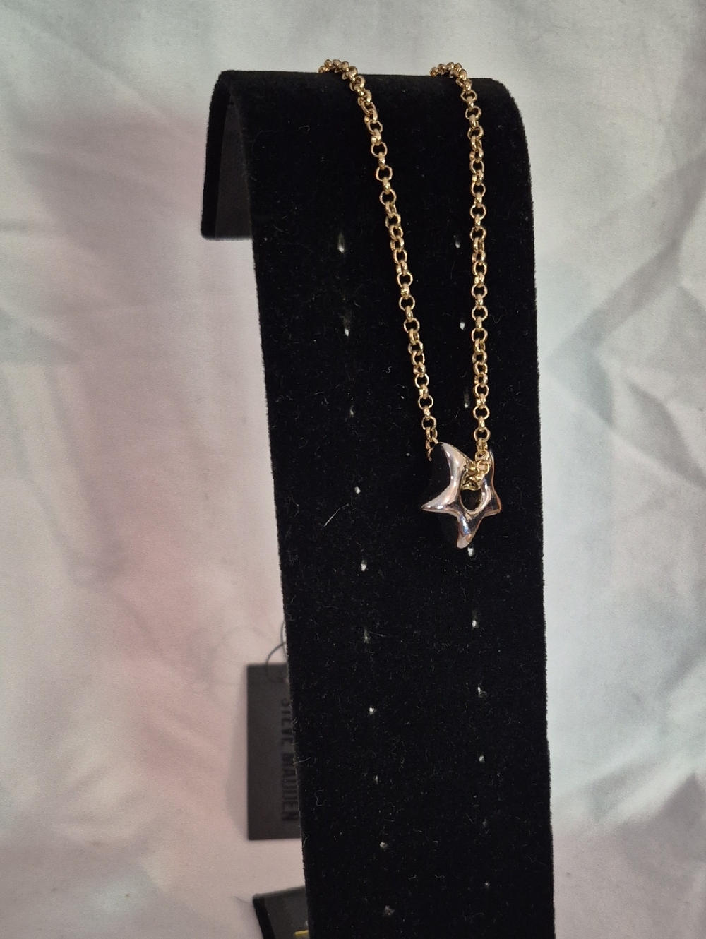 Steve Madden Gold Tone Star and Moon Necklace